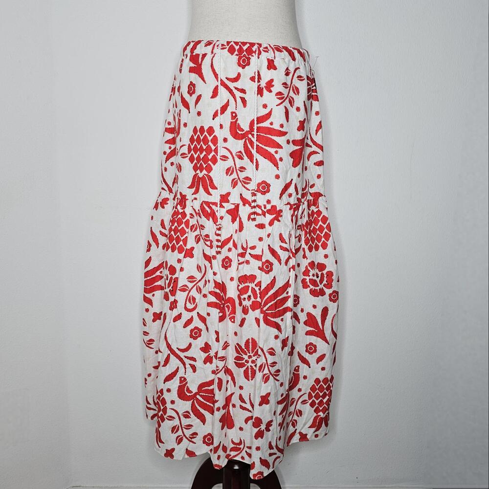 NWT Cupcakes and Cashmere Women's White/Red Skirt Size Medium